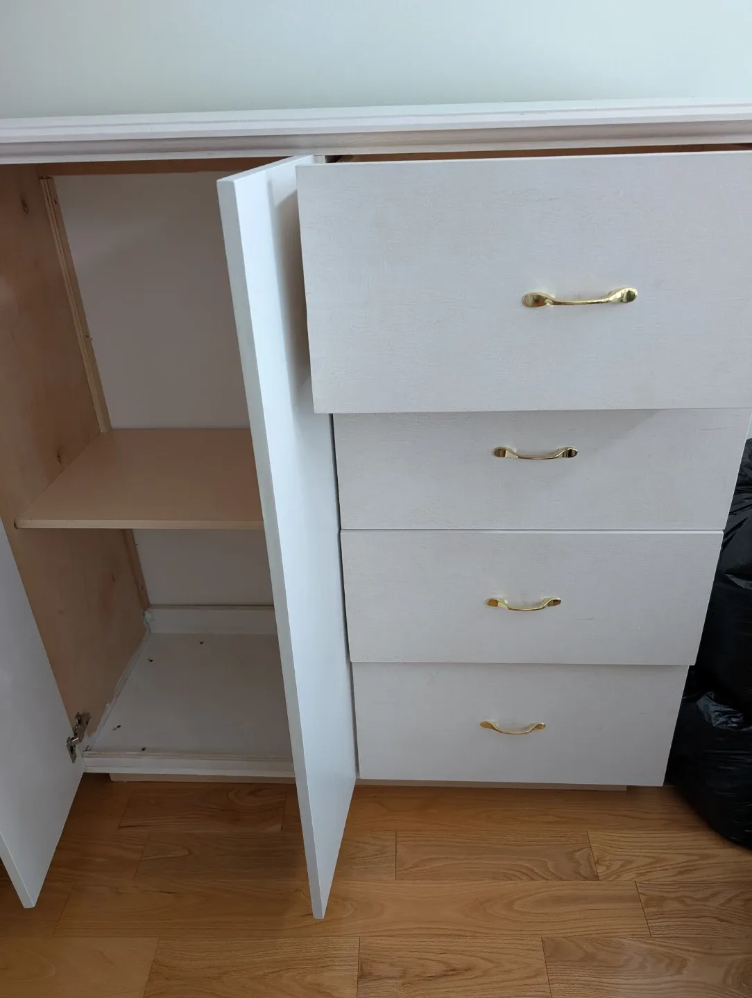 White Wardrobe with Drawers