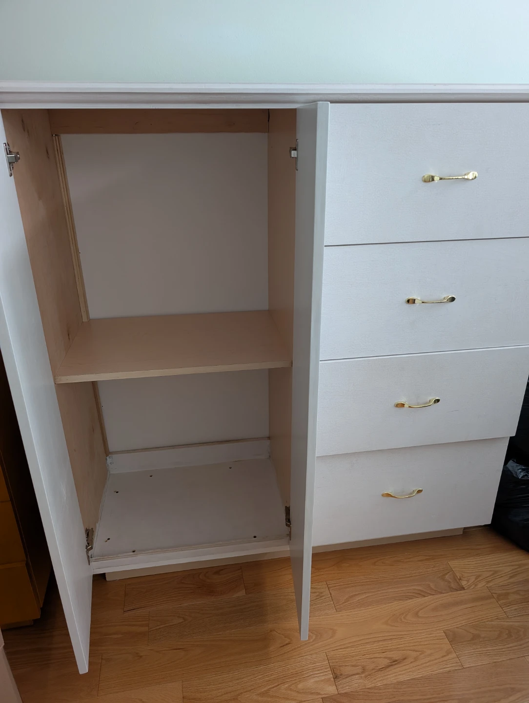 White Wardrobe with Drawers - photo 2