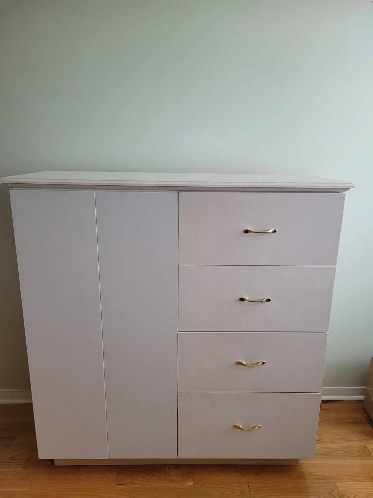 White Wardrobe with Drawers - photo 3