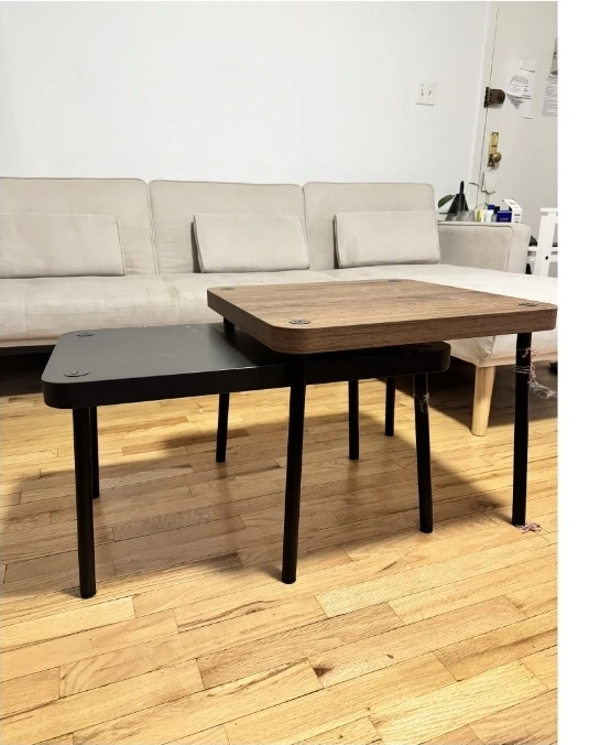 Stacked Coffee Table - Black & Wood
