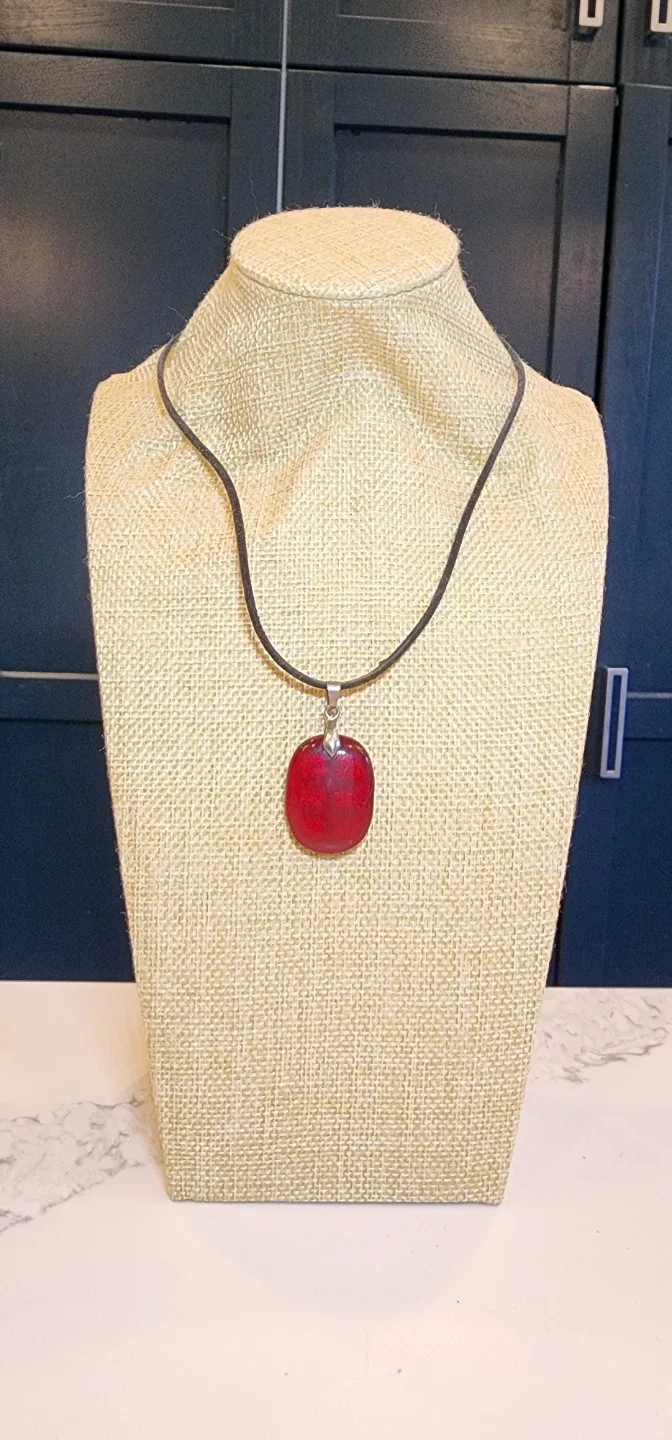 Red Stone Pendant Necklace