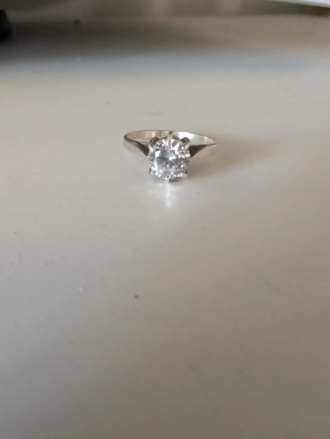 Silver Ring with Stone stamped .925