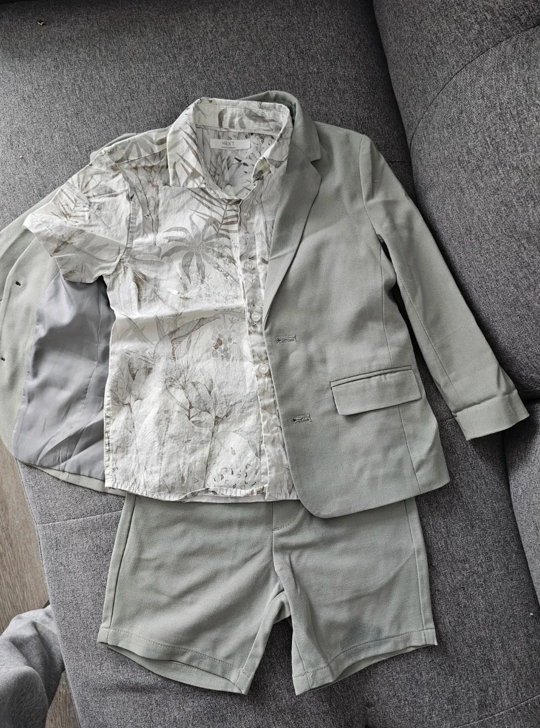 3-4T Sage Green Kids Suit Set