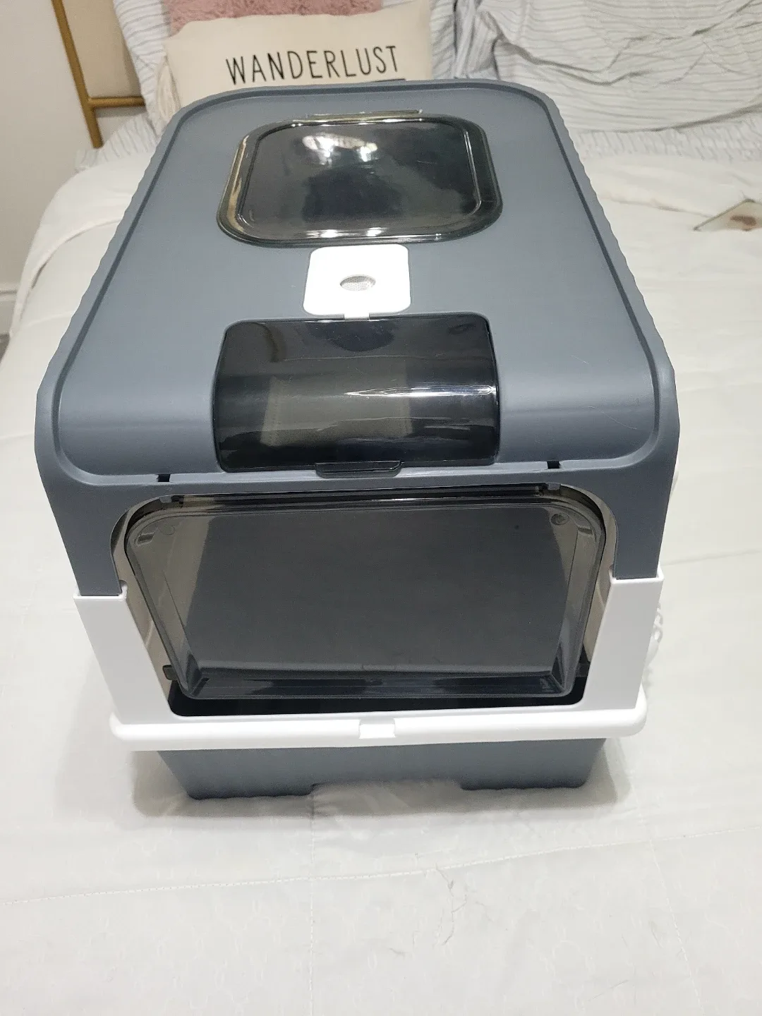 Grey Automatic Cat Litter Box image indicator(6)