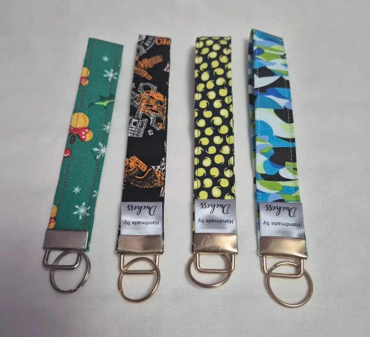 Handmade  Fabric Keychain Wristlet, $5 ea or 2 for $8 image indicator(3)
