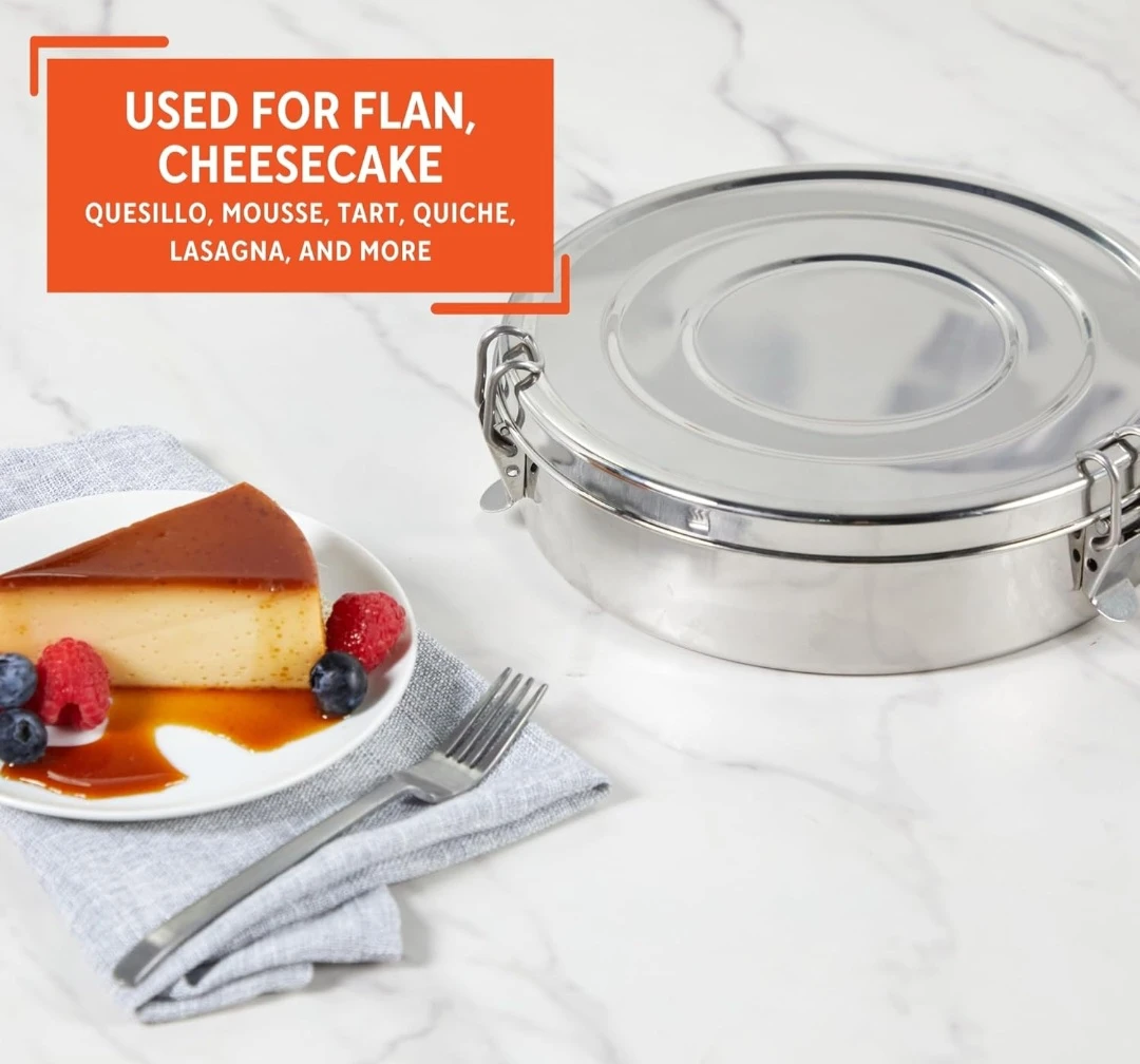 Flan Stainless steel silver 1.5QT 7inch Round - photo 3