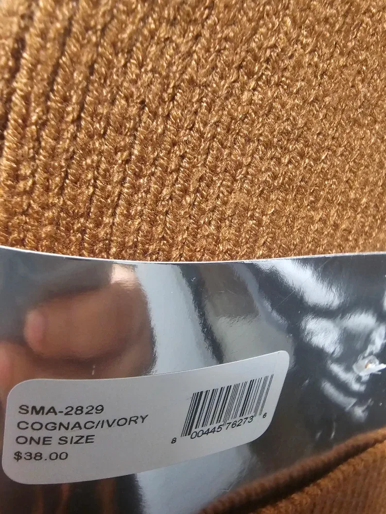 New Steve Madden Beanie - Cognac/Ivory image indicator(2)