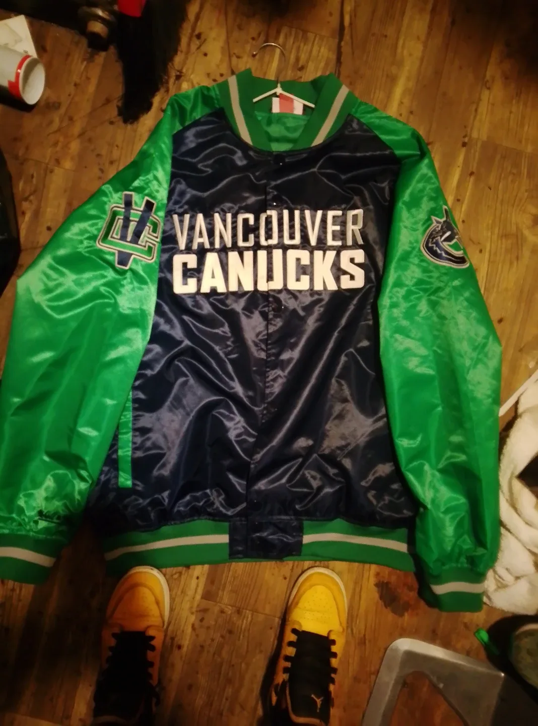 Vancouver Canucks Satin Bomber Jacket