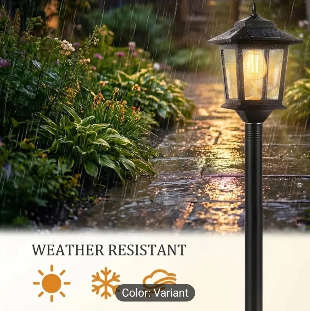 Solar Powered Outdoor Lamp Post Light - photo 4