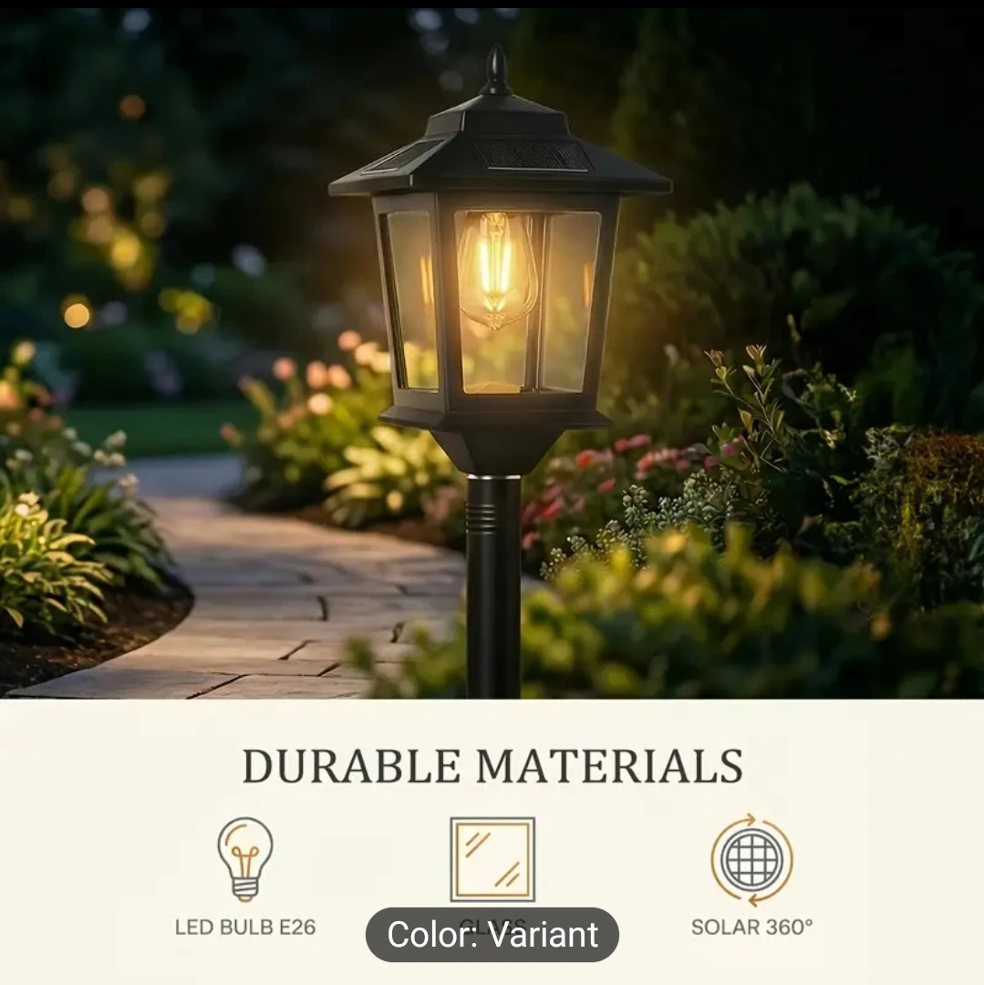 Solar Powered Outdoor Lamp Post Light - photo 5