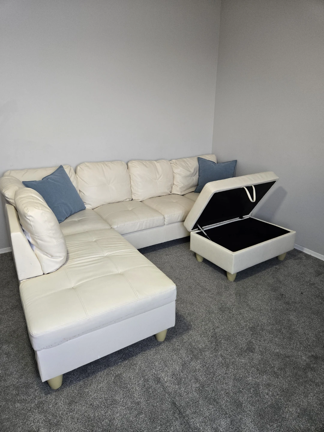 3-Piece Faux Leather Sectional