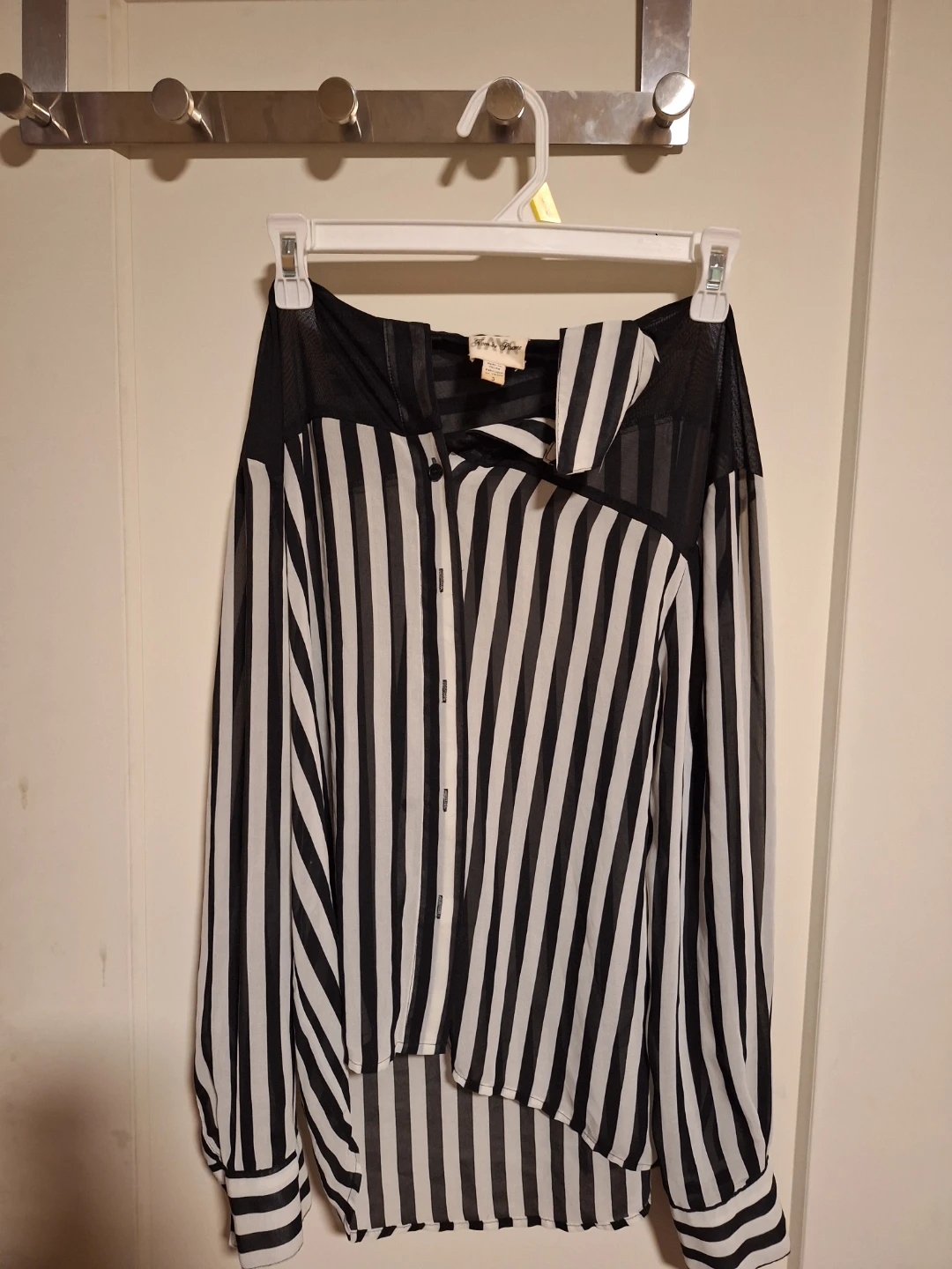 Nvm de Phame Black & White Striped Blouse - Size S