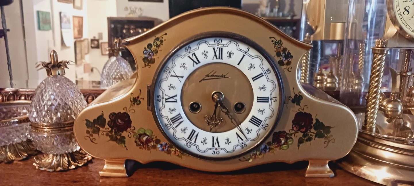 Beautiful Antique German Mechanical Mantel Clock. WORKS !! - photo 4