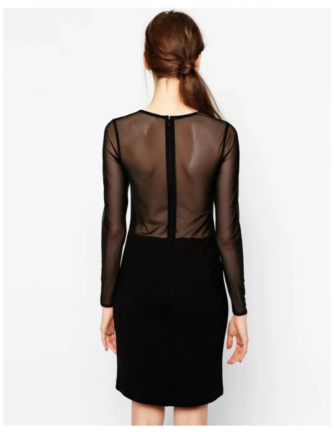 French Connection Mesh Long Sleeve Dress - Size 4 - #cleanout image indicator(5)