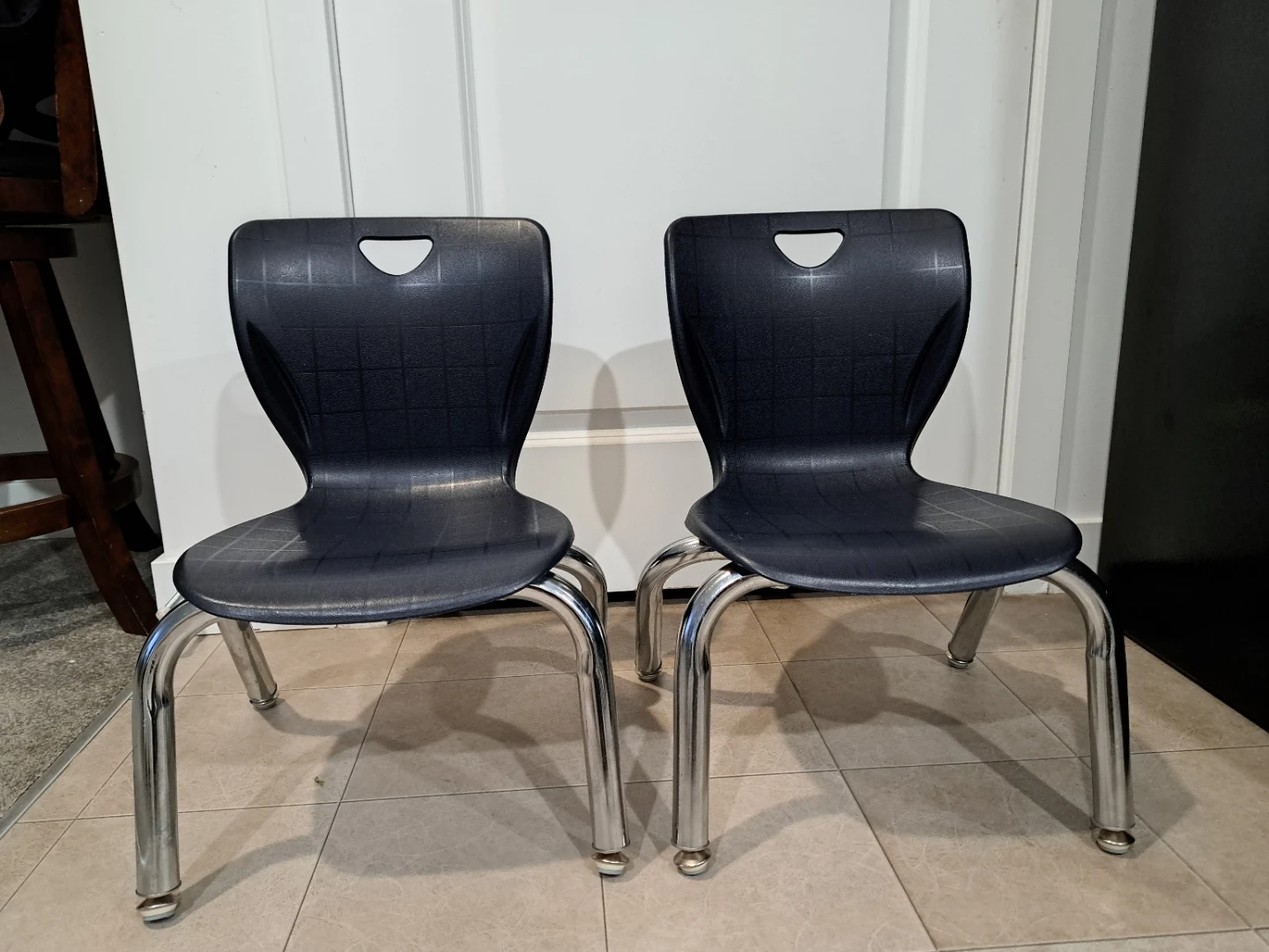 Pair of Black School Chairs - photo 3