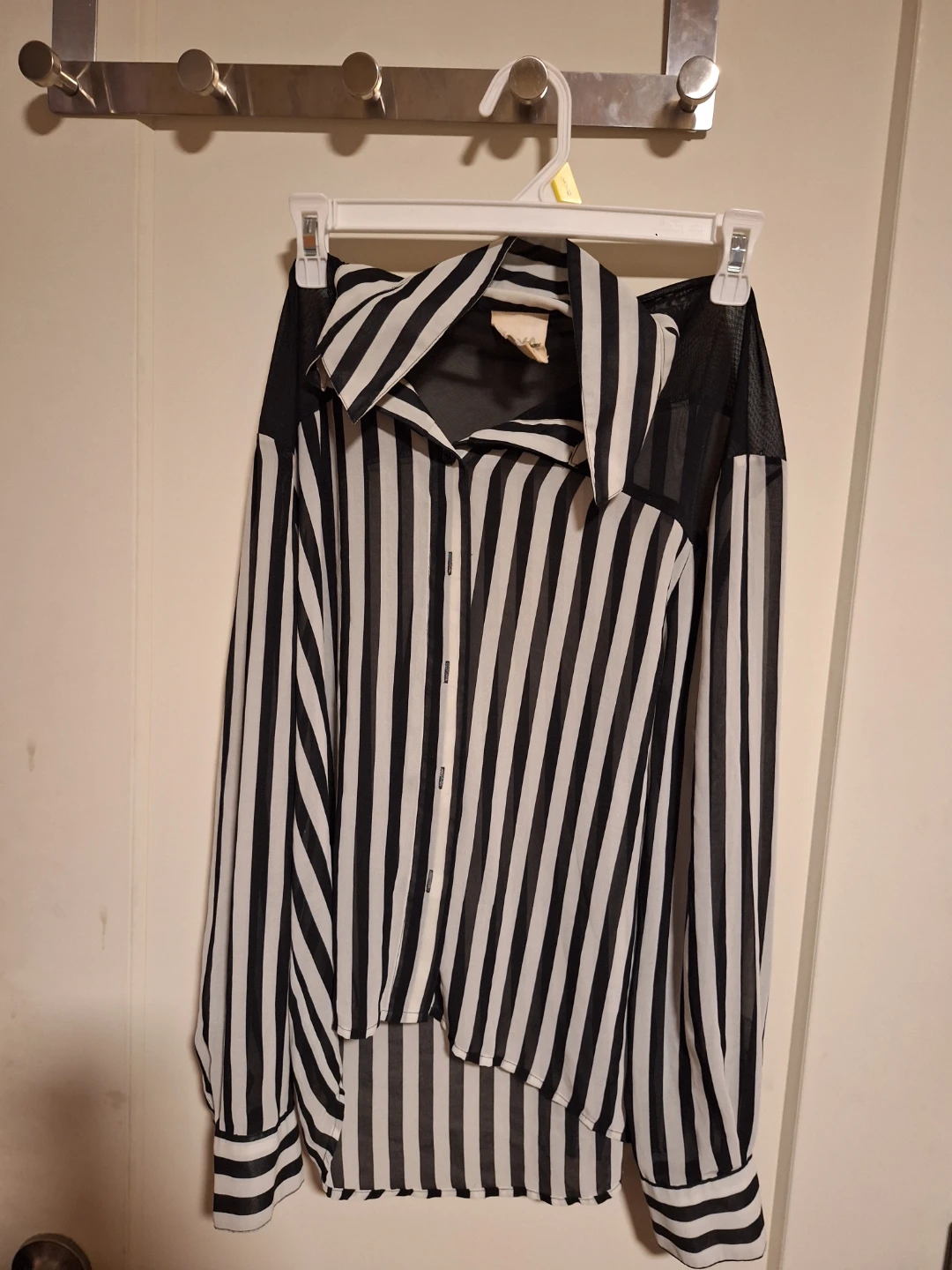 Nvm de Phame Black & White Striped Blouse - Size S - photo 4