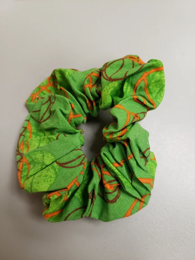 Green Basketball Scrunchie