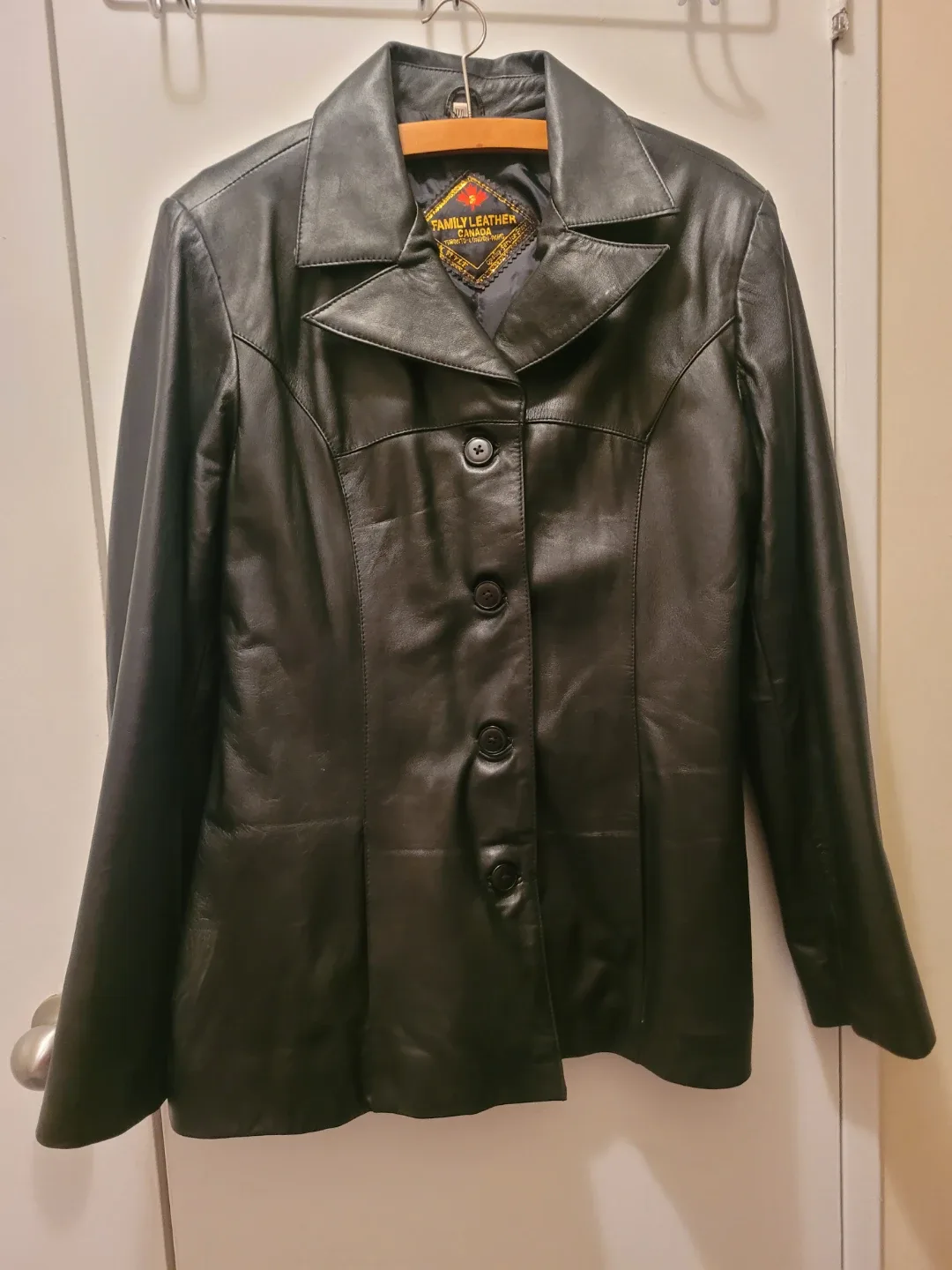 Black Leather Jacket#clearout