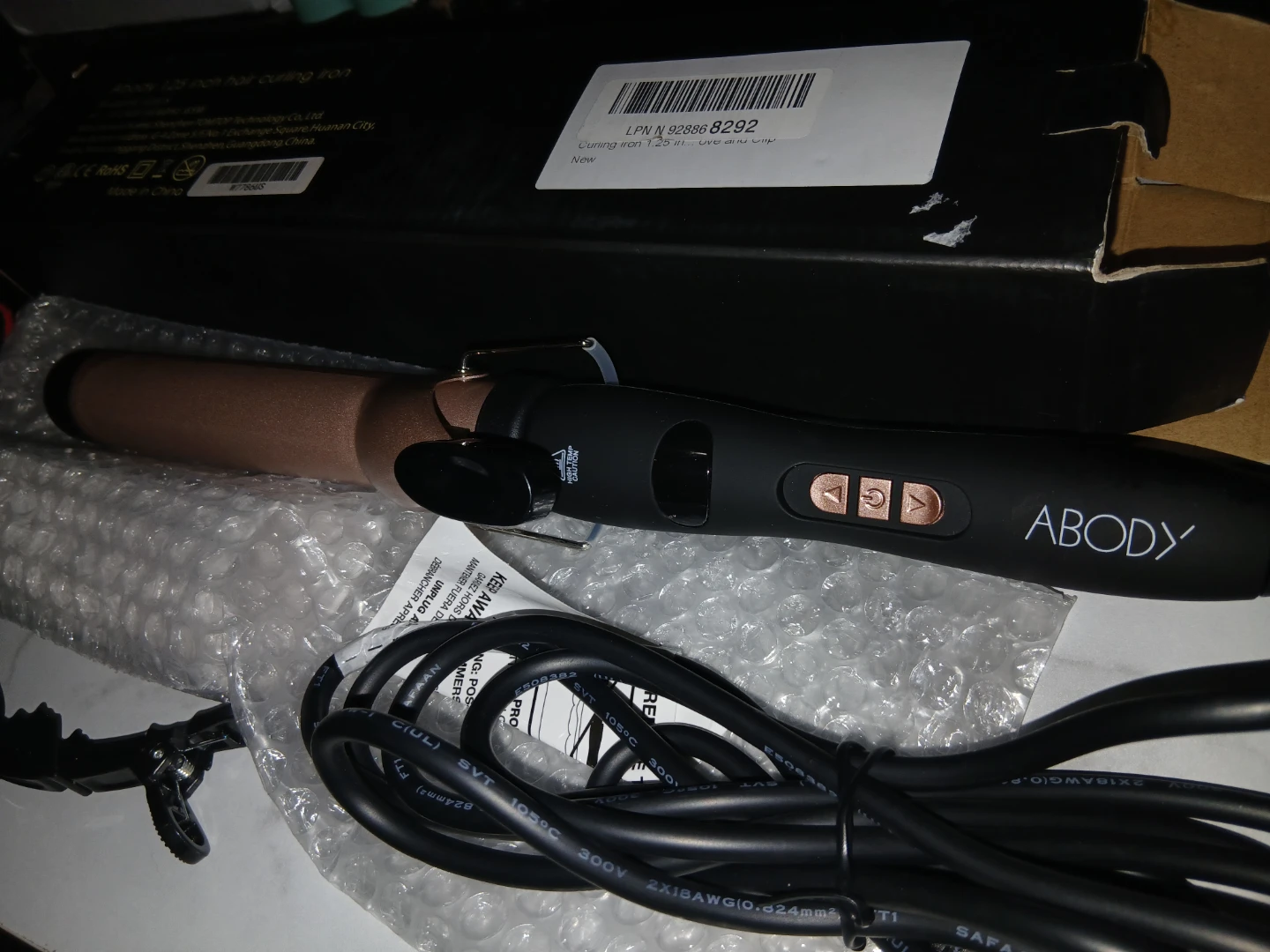 ABODY 1.25 inch Hair Curling Iron