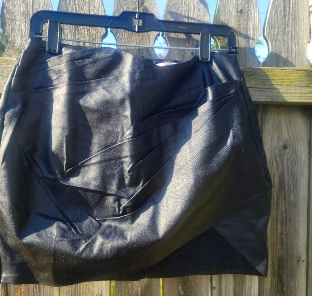 Luxxel Black faux leather Skirt