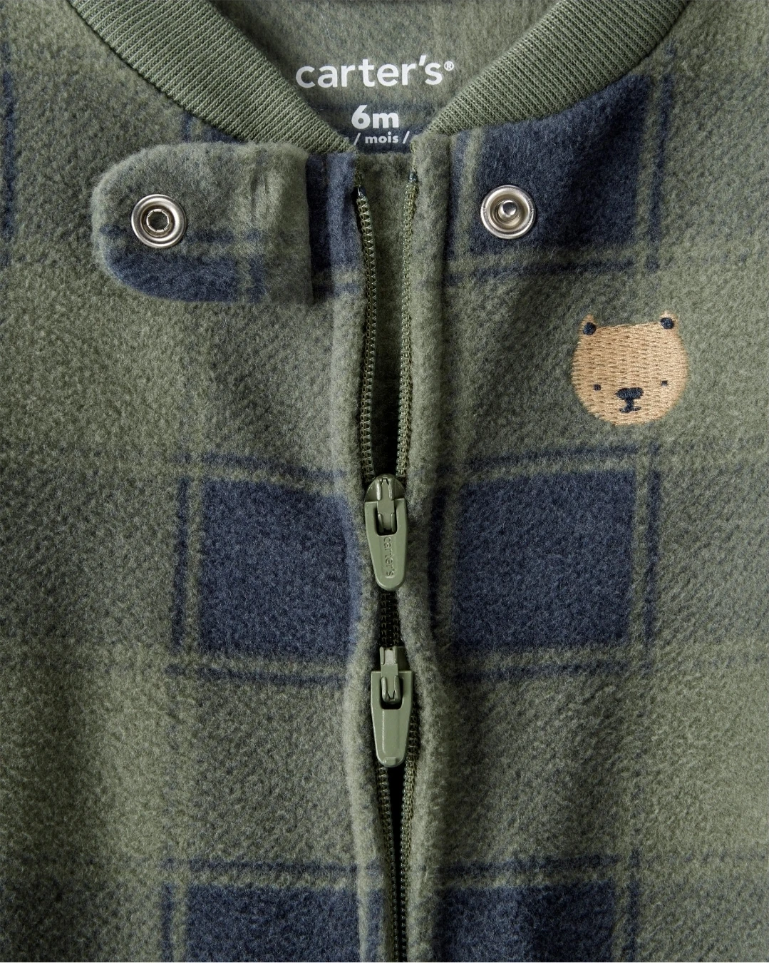 Carter's Newborn Plaid Fleece Footed Pajamas - New - photo 5