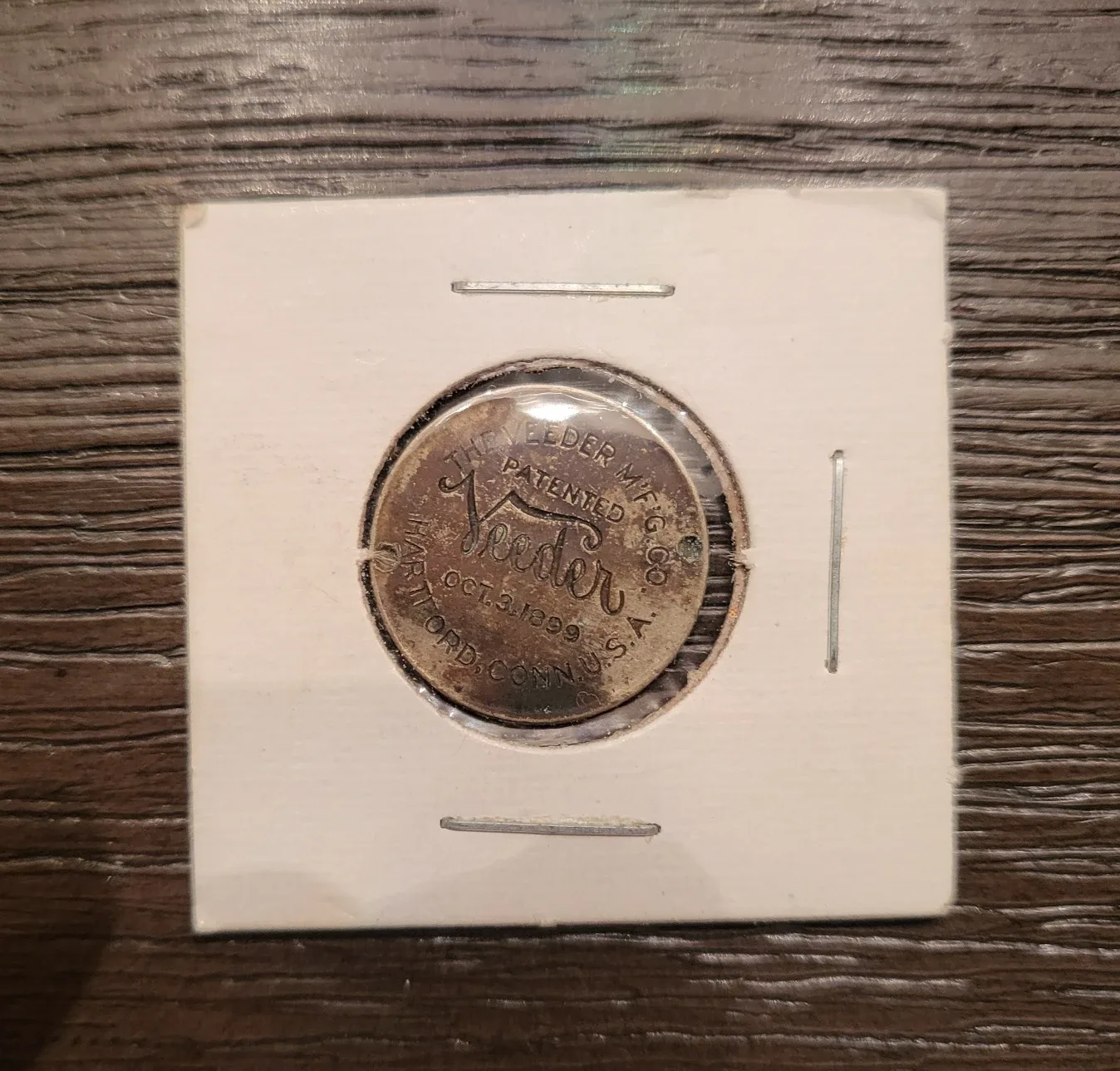 1899 Antique Veeder Manufacturing Co. Token image indicator(2)