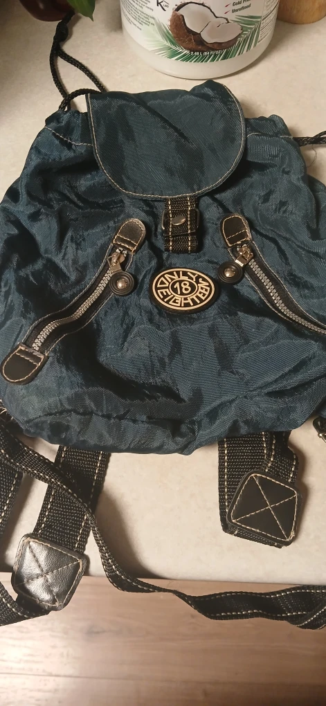 Blue Drawstring Backpack