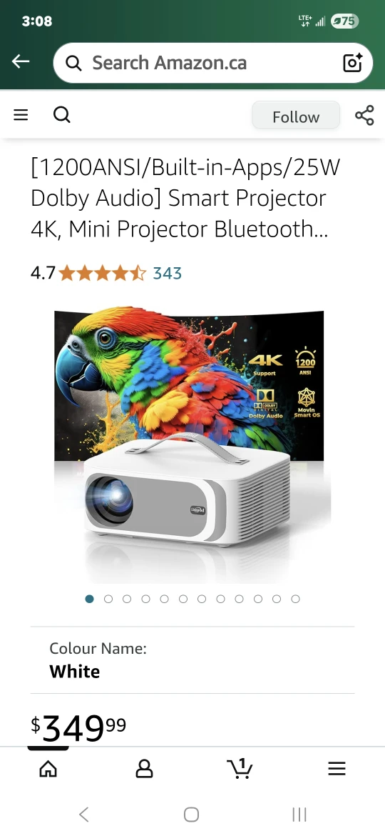 L61pro Smart Projector wifi 6,BT - with Apps,New! - photo 2