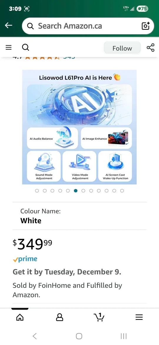 L61pro Smart Projector wifi 6,BT - with Apps,New! image indicator(3)