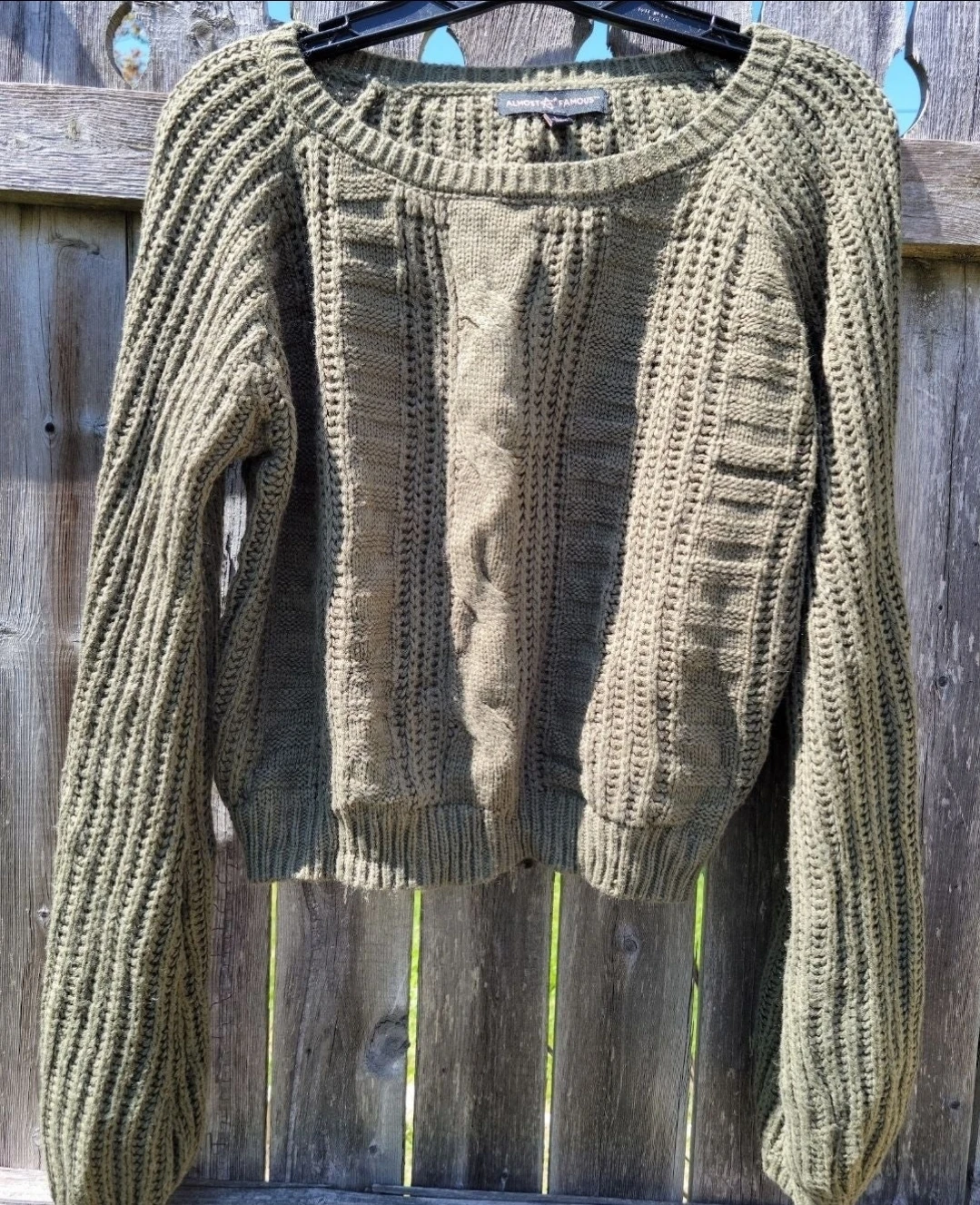 Almost Famous Olive Green Sweater - Size L