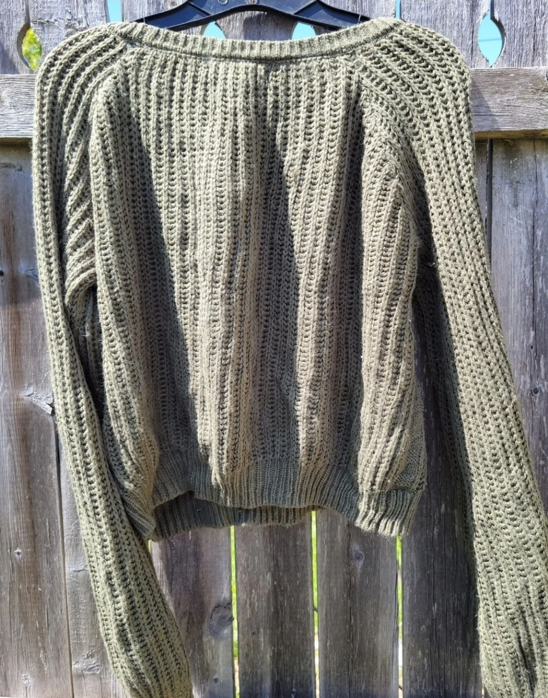 Almost Famous Olive Green Sweater - Size L - photo 3