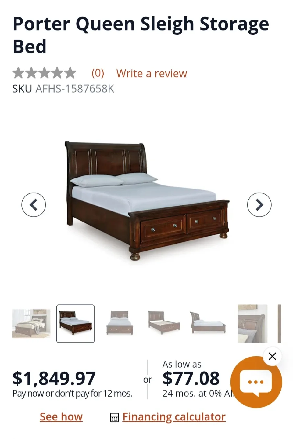 Porter Queen Sleigh Storage Bed