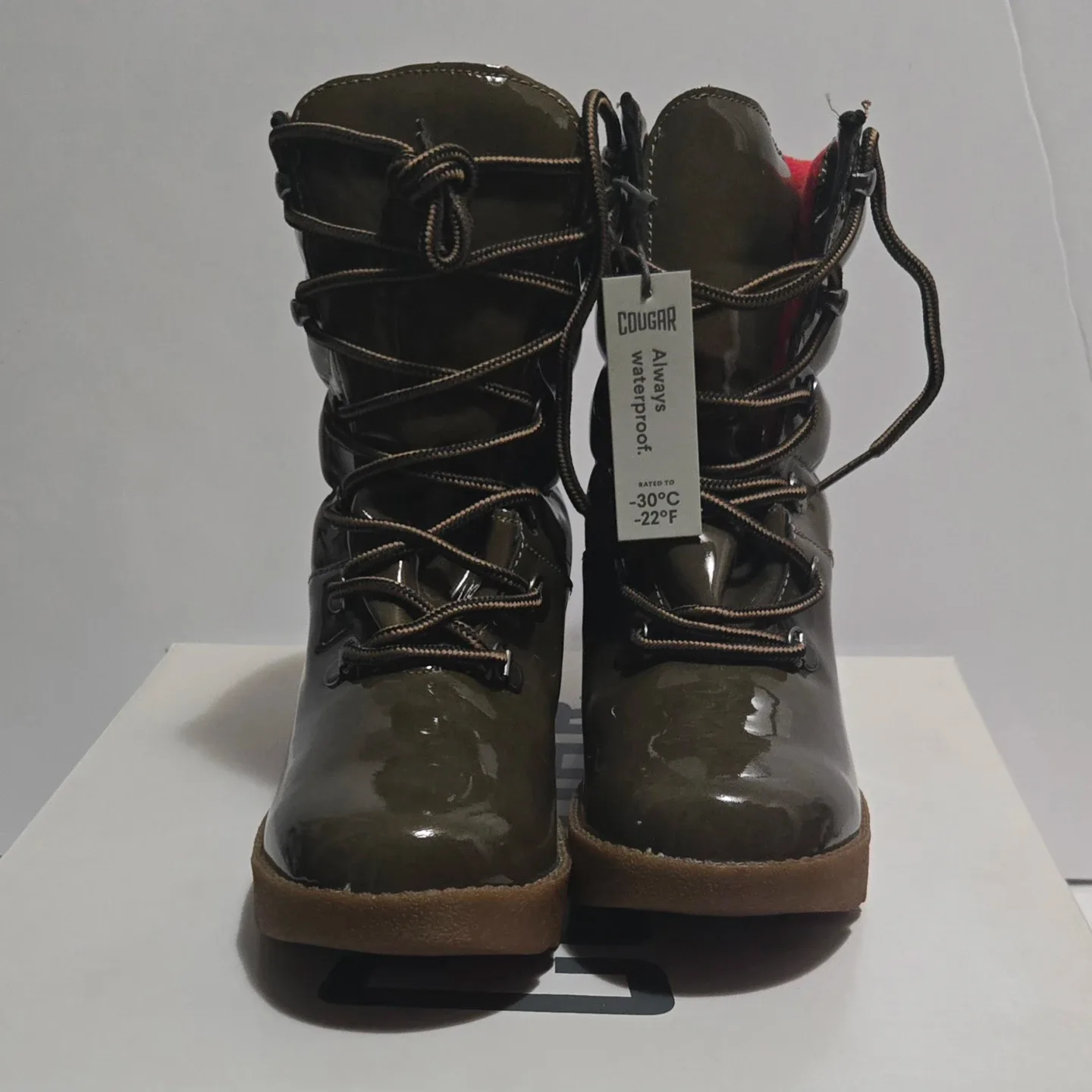 Cougar 39068 Patent Stone Boots - Size 6 & 7