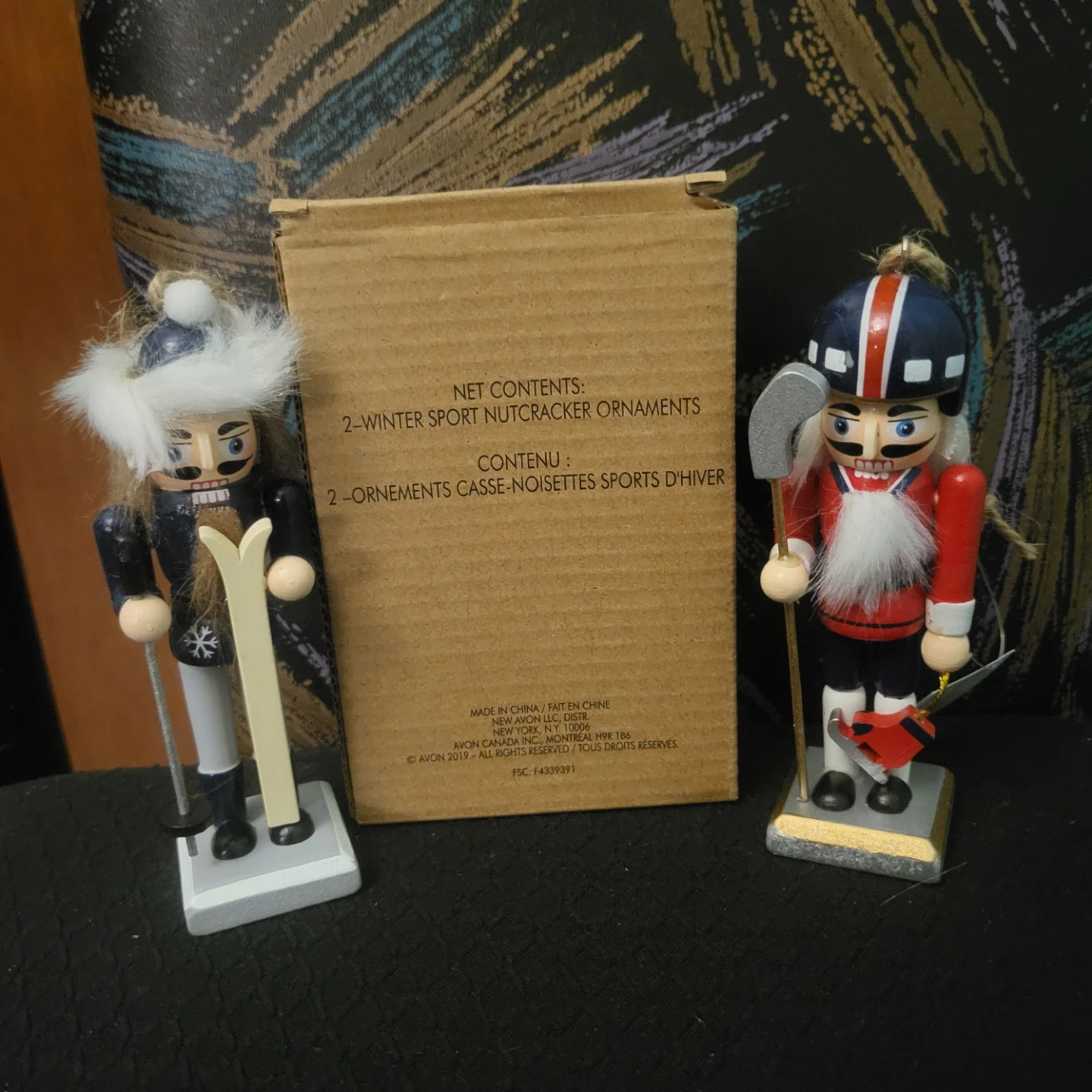 2-Winter Sport Nutcracker Ornaments