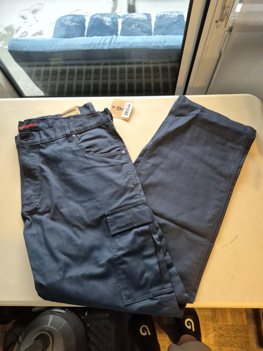New Tough Duck Cargo Pants - Navy, 42x34