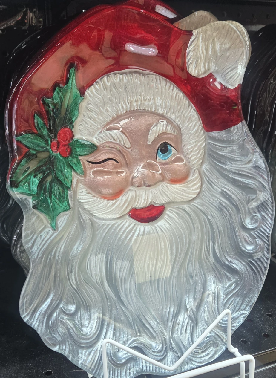 Santa glass Face Plate #Cleanout