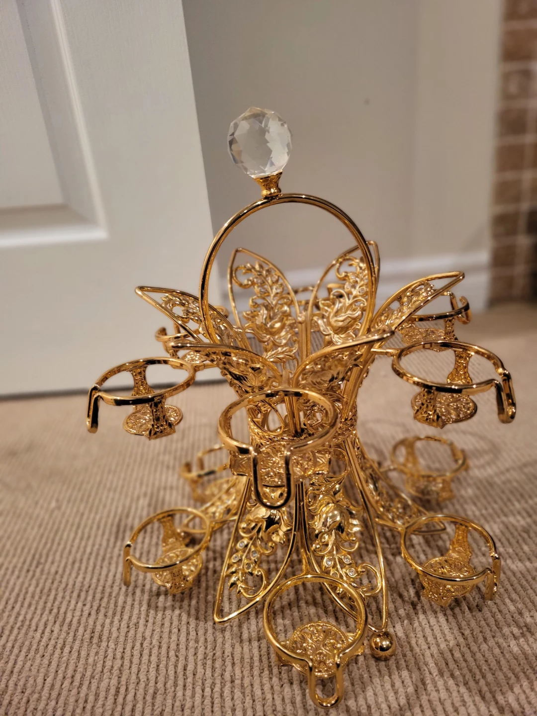 Gold Tone Metal coffee cup Holder