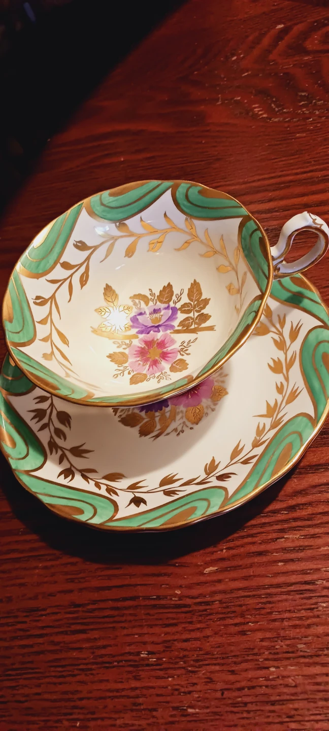 New Chelsea Staffs Fine English Porcelain Teacup w/ Saucer