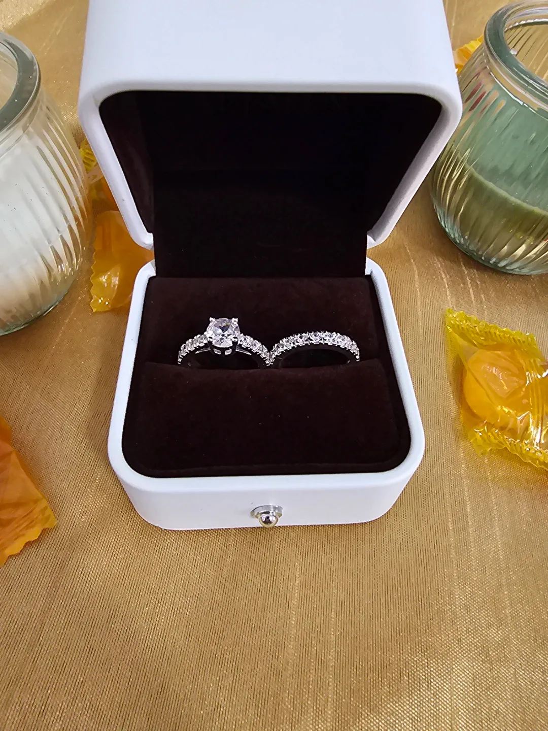 Wedding Ring Set with Box