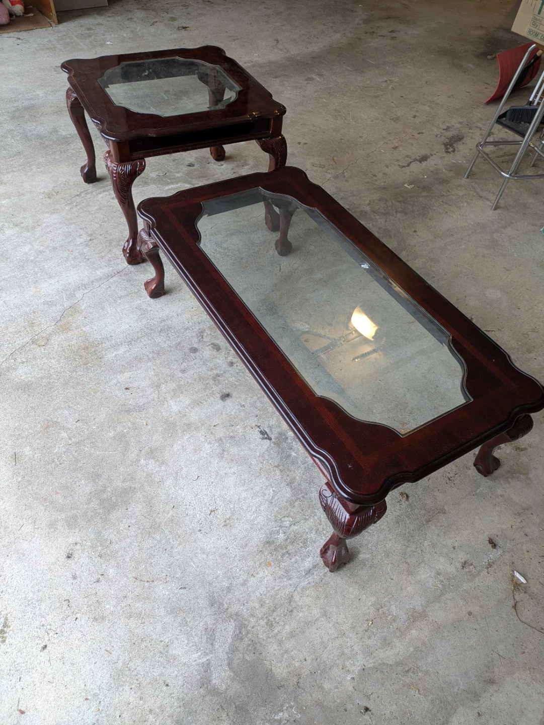 Glass Top Coffee & End Table Set