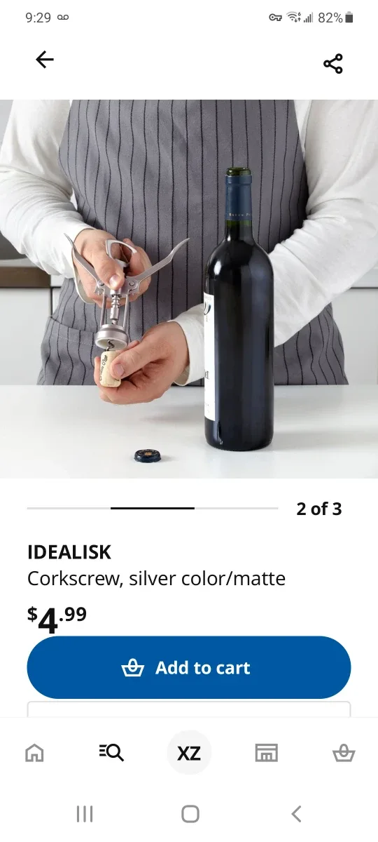 IKEA IDEALISK Corkscrew - Silver #Cleanout image indicator(4)