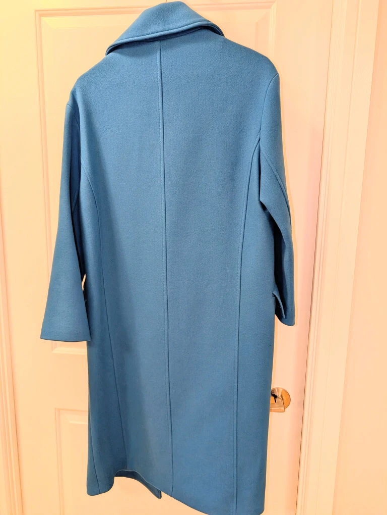 Zara Wool Blend Oversized Coat - Blue - photo 3