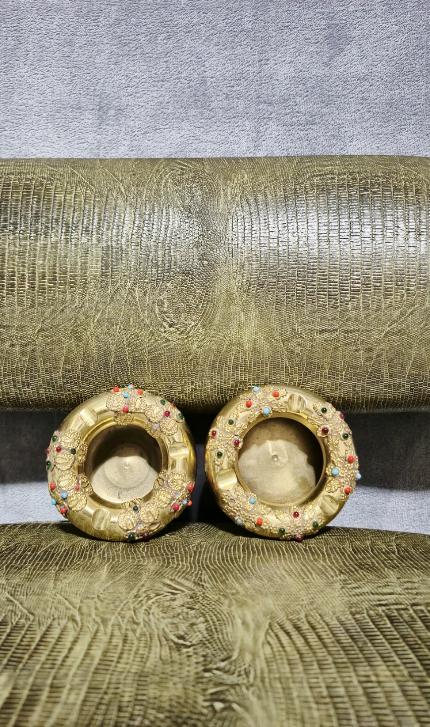 Gemmed Brass Decorative Ashtrays :) - photo 5