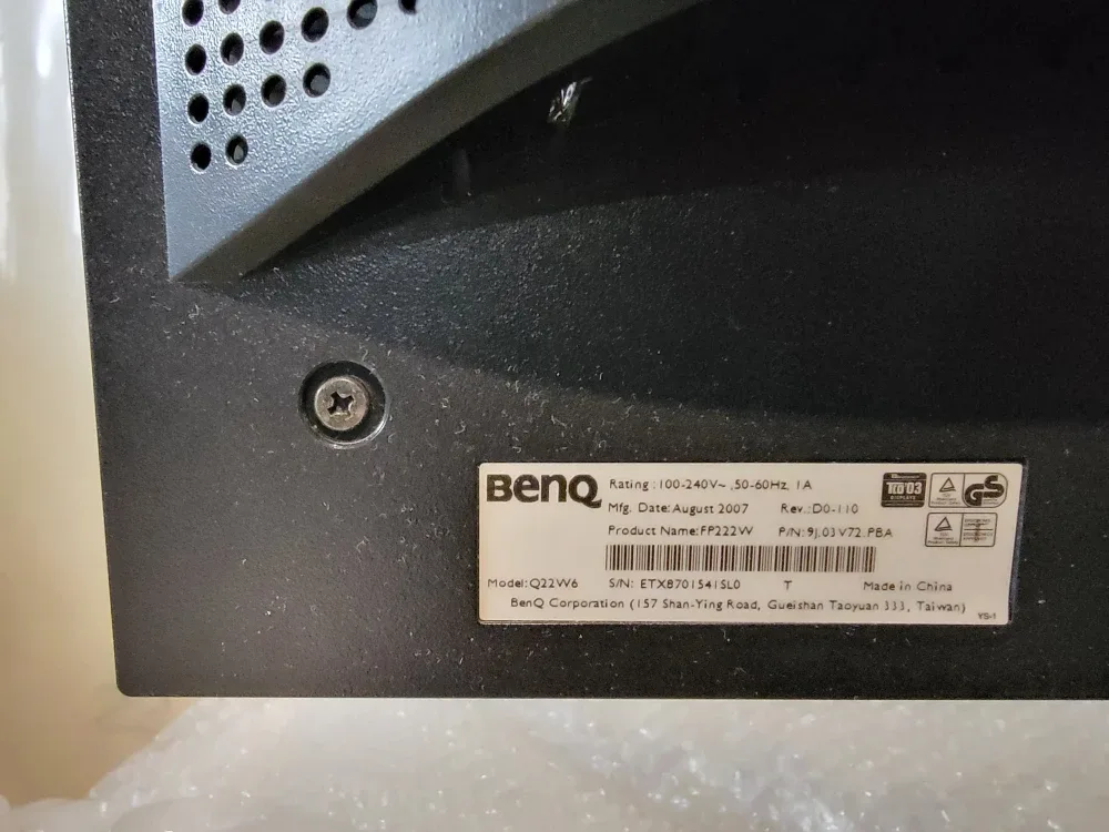BenQ FP222W 22-inch LCD Monitor image indicator(2)