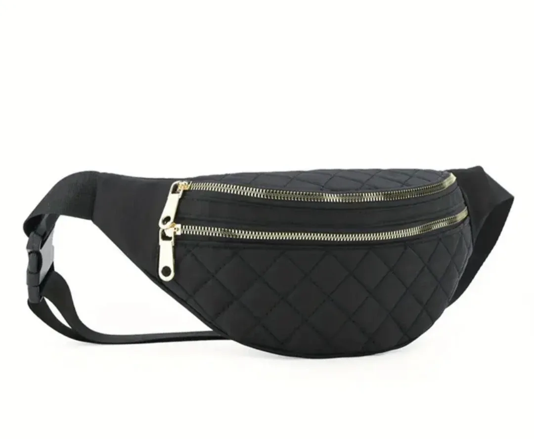Quilted Fanny Pack - Black image indicator(2)
