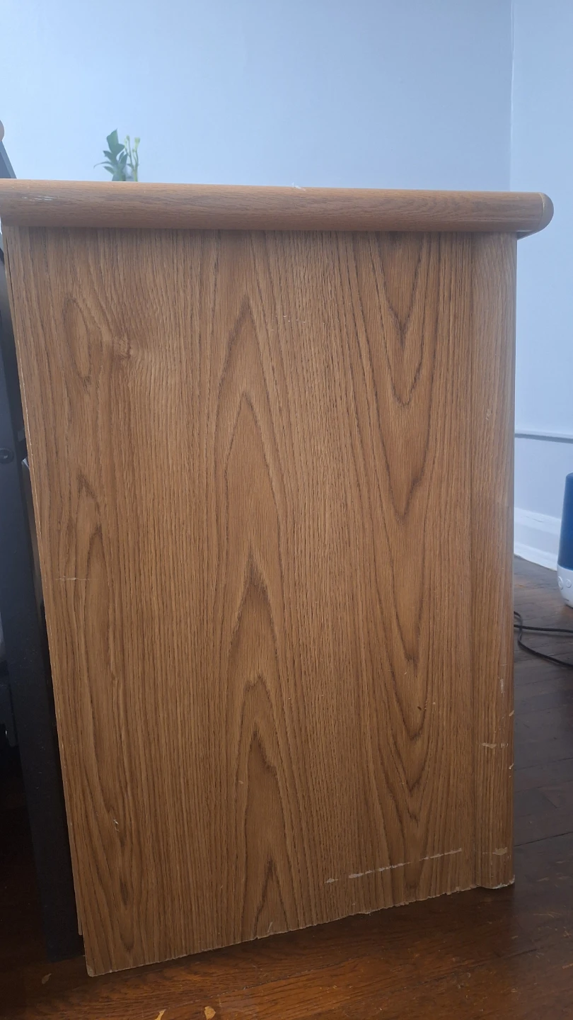 Wooden Bedside Table with Drawers - photo 2