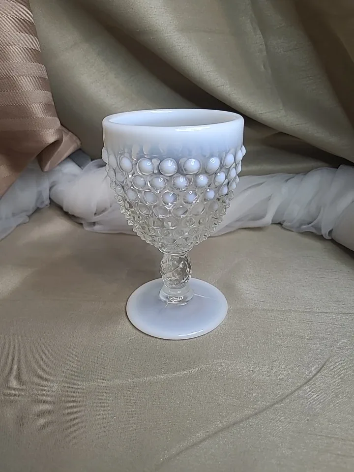 Fenton Hobnail French Opalescent Water Goblet image indicator(10)