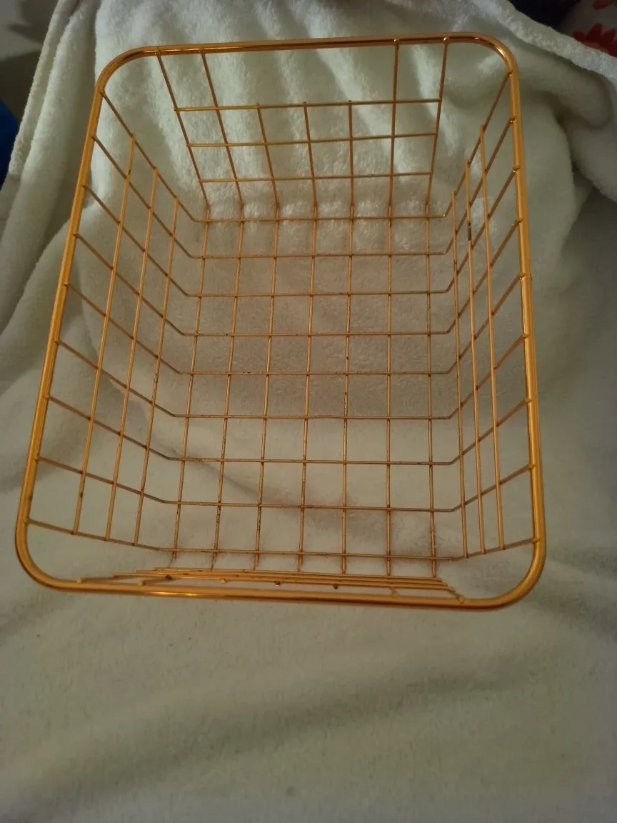 Gold Wire Storage Basket