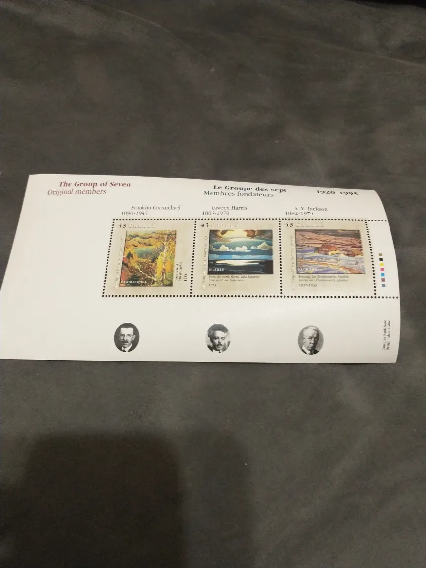 MNH Canada #1559-1561 Group of Seven 3 souvenir sheets image indicator(4)