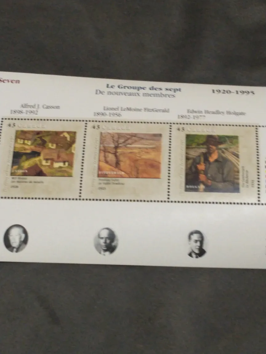 MNH Canada #1559-1561 Group of Seven 3 souvenir sheets image indicator(5)
